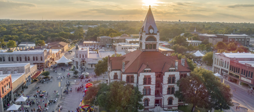 Erath County Courthouse at Sundown on the Square 2017