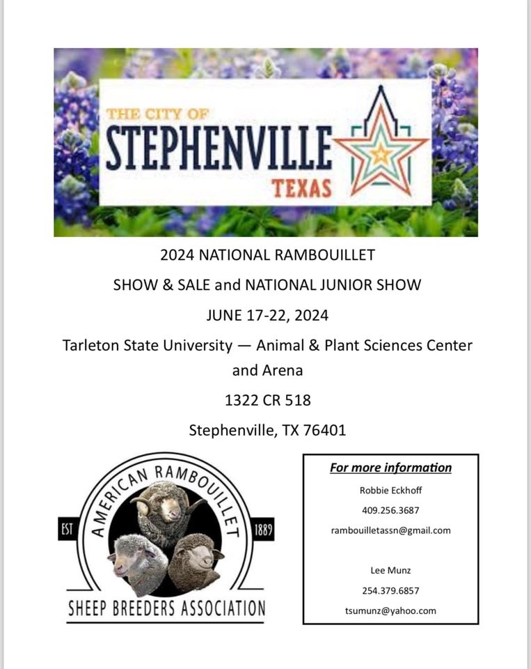 National American Rambouillet Show & Sale - Stephenville Tourism and ...